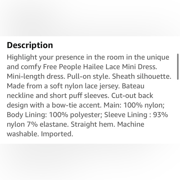 NWT - Free People - Lace Mini Dress - Lavender 🪻Small - Picture 9 of 10